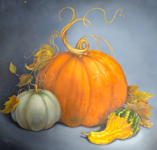 Two Pumpkins & a Gourd